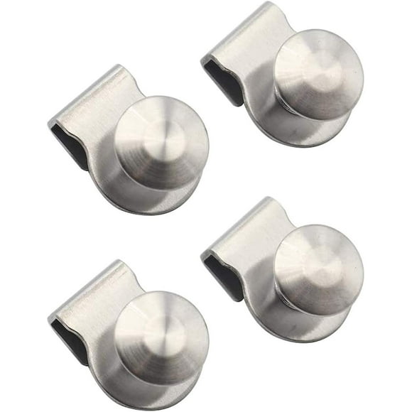 4 Stainless Steel Snap On Glass Door Handles Glass Door Knobs 5-6mm Drawer Handle For Home Office