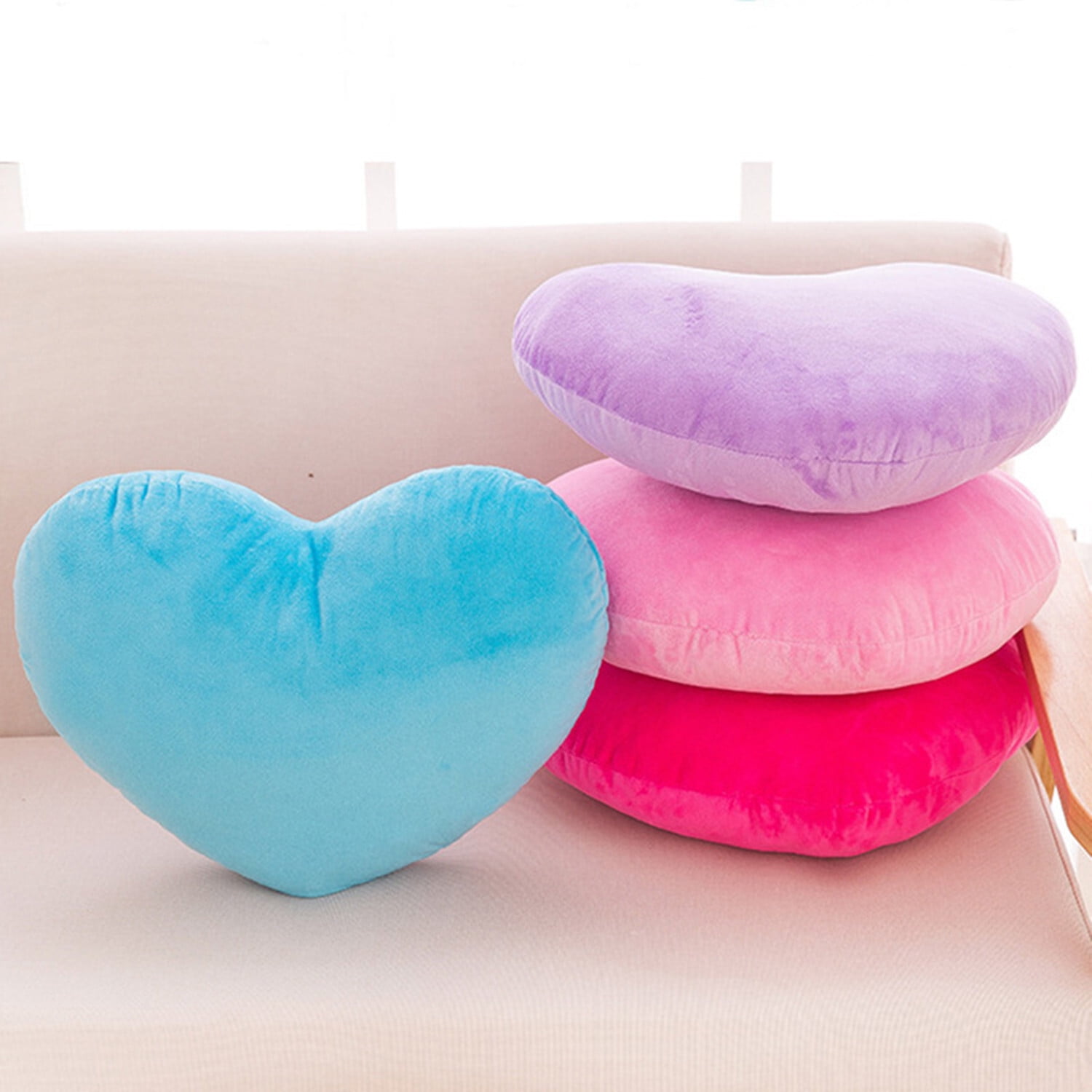 USHOBE Peach Heart Pillow Sofa Pillow Inner Throw Pillow Case Stuffer Heart  Shaped Pillow Filler Heart Pillow Forms Outdoor Chairs Couch Pillows