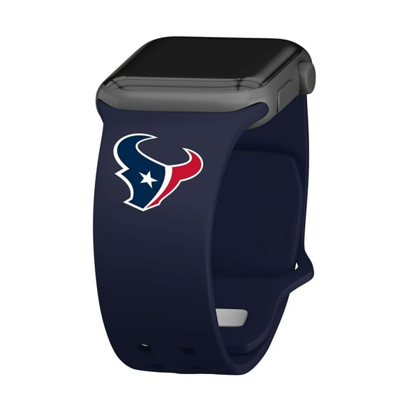 Navy Houston Texans Logo Silicone Apple Watch Band