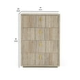 thumbnail image 5 of Noe Mali 51 Inch Tall Dresser Chest, Gray, 4 Drawers, Faux Travertine, 5 of 6