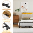 thumbnail image 4 of WANTAI Full Size Upholstered Bed Frame with LED Lights & Storage, 4 of 7
