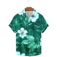 thumbnail image 2 of QATAINLAV Hawaiian Shirts for Men Summer Short Sleeve Tops Casual Turndown Collar Tropical Floral Graphic Tees Big and Tall Button Down Shirt Multicolor XXXL Clearance Sale, 2 of 6