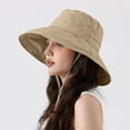 thumbnail image 4 of Wdgfv Womens Sun Hat Wide Brim with Ponytail Hole Waterproof Summer Packable Sunhat for Beach Fishing Hiking Gardening UPF 50+ Khaki One Size, 4 of 5