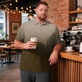 thumbnail image 2 of Sewkxo Men's Big and Tall Polo Shirts UPF 50+ Casual Work Quick Dry Short Sleeve Collared Golf Shirt（XL-8XL）,Gray 6XL, 2 of 7