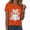 Orange, variant on TOWED22 Halloween Shirt for Women Crew Neck Shirt Cute Bow Ghost Graphic Short Sleeve Casual Fall Clothes Tops(Red,S)