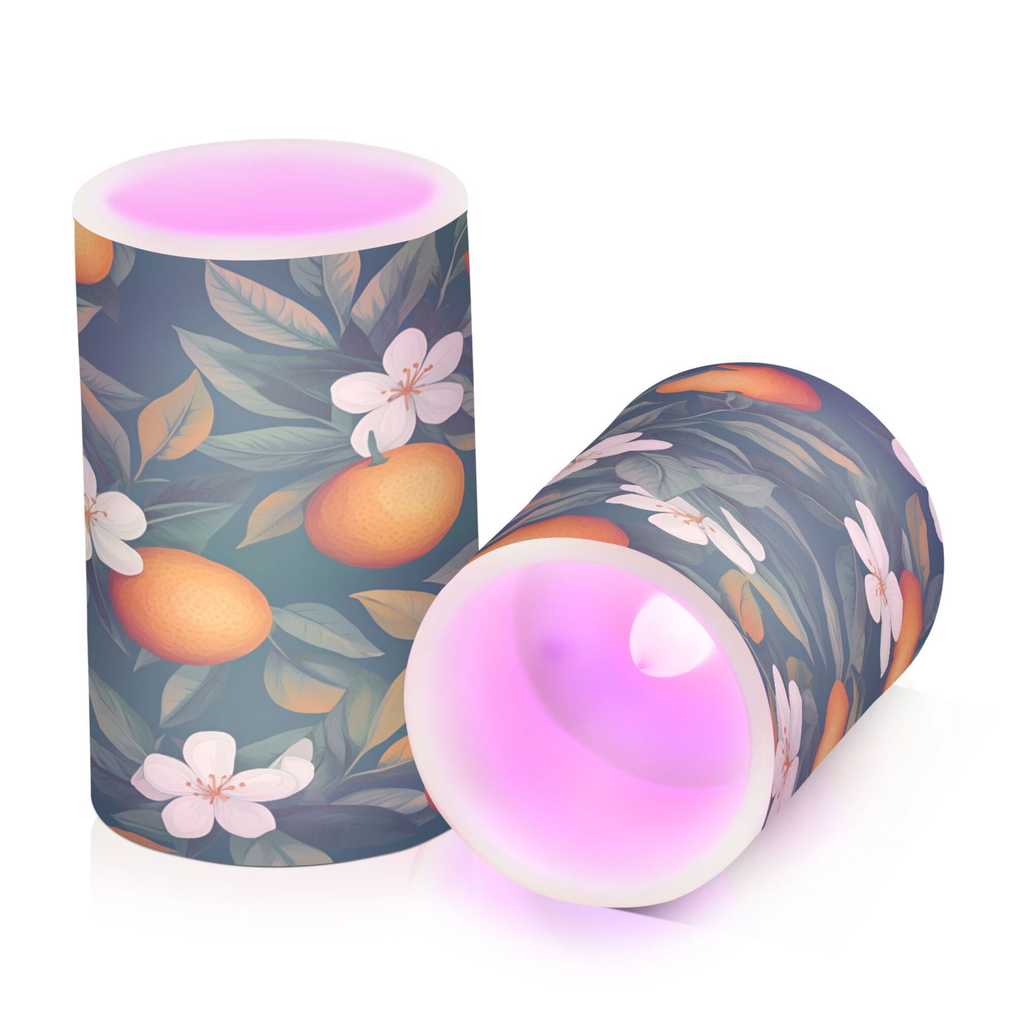 Yayeee Flameless Candles with Remote Flickering Battery Operated Multi Color Changing, Cute Chubby Cat