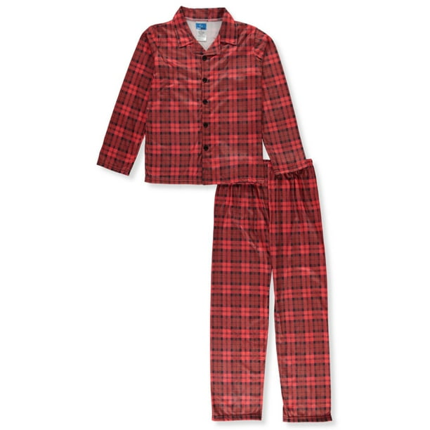 Tuff Guys Boys' 2-Piece Plaid Pajamas Set - red/black, 8 (Big Boys ...
