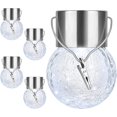 thumbnail image 1 of Paquete de 4 luces colgantes solares para exteriores, bolas de cristal agrietadas con energía solar, luces colgantes impermeables para árboles con gancho para jardín, balcón, patio, decoración de fiestas (luz blanca) LingWen 8390612102271, 1 of 1