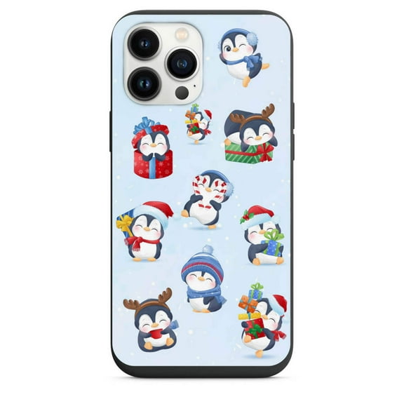 Cutest Christmas Penguin Design Phone Case for iPhone 7 8 X XS XR SE 11 12 13 14 Pro Max Mini Note s10 s10plus s20 s21 20plus