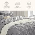 thumbnail image 2 of U by Bedsure Queen Comforter Set - 7 Pieces Grey Comforters , Pintuck Bedding Sets for All Season, Bed in a Bag with Flat Sheet and Fitted Sheet, Pillowcases & Shams, 2 of 7