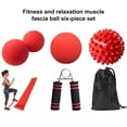 thumbnail image 2 of CSChome Home Exercise Ball 1 Set Yoga Fascia Balls Silicone Elastic Resistance Belt Portable Hand Muscle Developer, 2 of 6