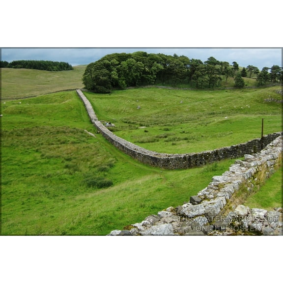 24"x36" Gallery Poster, Hadrian's Wall p2 with Knag Burn Gateway in the valley