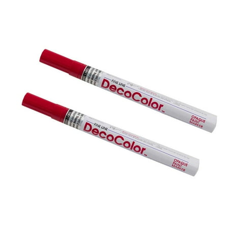 UPC: 0842497157771 | Marvy Uchida Fine Line Opaque Paint Markers 2/Pack Crimson Lake