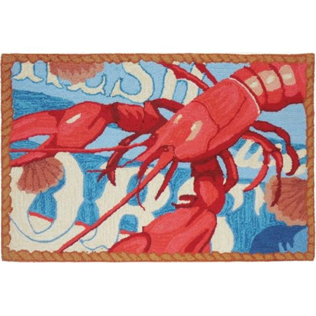 Homefires Rugs PY JG002 Fresh Catch Lobster Area Rug 22 X 34 In homefires-rugs-py-jg002-fresh-catch-lobster-area-rug-22-x-34-in