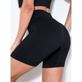 thumbnail image 1 of Spencer Women Yoga Shorts High Waist Biker Shorts Tummy Control Workout Fitness Athletic Running Shorts Stretch Leggings "L, Black", 1 of 11
