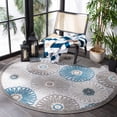 thumbnail image 4 of SAFAVIEH Cabana Anuki Beige/Blue 2'2"X9' Runner Indoor/Outdoor Area Rug Beige/Blue, 6'7" x 6'7" Round, 4 of 12