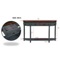 thumbnail image 4 of Aukfa Console Table, 52" Retro Half Moon Sofa Table with 2 Drawers and Shelf for Living Room/Hallway, Antique Grey, 4 of 8