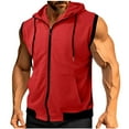 thumbnail image 2 of Miqool Sleeveless Hoodies for Men Zip Up Workout Hoodie Gym Athletic Tank Tops Lightweight Hooded Sweatshirt, 2 of 5