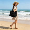 thumbnail image 4 of Lightweight Nylon Tote Bag for Women, Large Capacity Water-Repellent Shoulder Bag for Work, Commute, 4 of 7