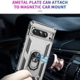 thumbnail image 3 of Designed for Google Pixel 9 Pro XL Case, Military Grade Protective Phone Case Cover with Enhanced Metal Ring Kickstand [Support Magnet Car Mount] Compatible with Google Pixel 9 Pro XL, Silver, 3 of 6