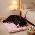 thumbnail image 6 of Thick Warm Pet Sleeping Mat with Soft Polyester Cover and Supportive Filling, All-Season Bed Pad for Cats and Dogs, Crates, Kennels, Floors, Sofas, Carriers, Cars and Travel Rest, Pink, 2XL, 6 of 6