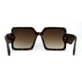 thumbnail image 2 of Mod Womens Exposed Lens Rectangle Butterfly Fashion Sunglasses Tortoise Brown, 2 of 4