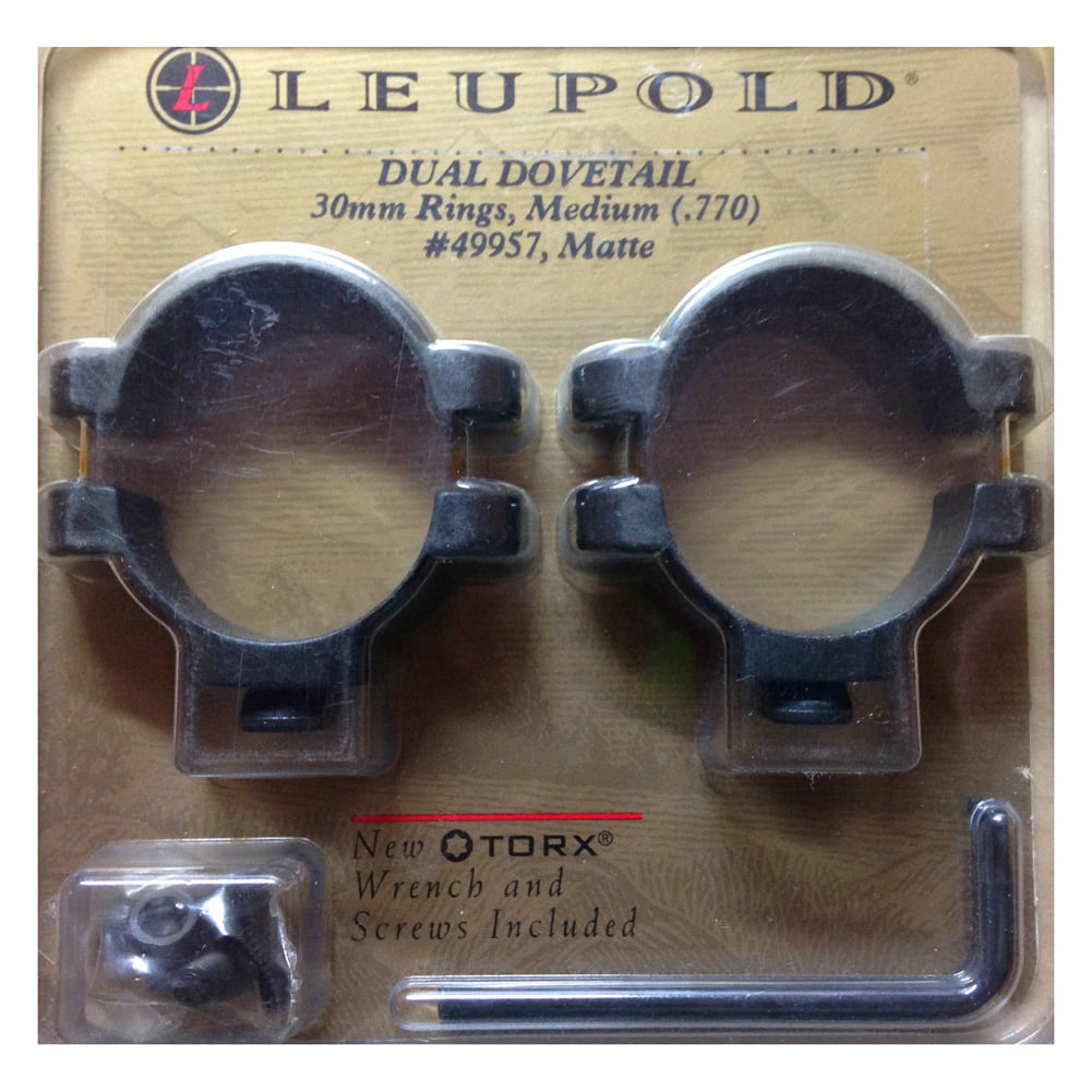 Medium Matte Leupold 49957 Dual Dovetail Rings 30mm 