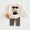 thumbnail image 2 of Spring Baby Clothes Set 0-3Y Cute Cartoon Hoodie+Striped Pants 2Pcs for Boys Girls Toddler Pullover Suit Childrens Casual Outfit, 2 of 6