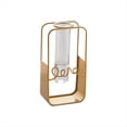 thumbnail image 1 of Florero de Metal con Soporte, Florero de Vidrio Transparente, Escritorio, Plantas Hidropónicas para el Hogar, Decoración del Hogar, Decoración de Oficina A, 1 of 5