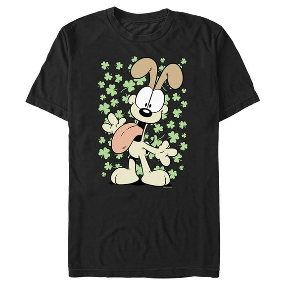 Men's Garfield St. Patrick's Day Odie Lucky Shamrocks  Graphic T-Shirt
