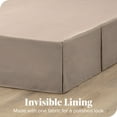 thumbnail image 3 of Bare Home Jupe de Lit Double Brossage - Premium 1800 Collection - Retombée de 15 Pouces - Double, Taupe, 3 of 4