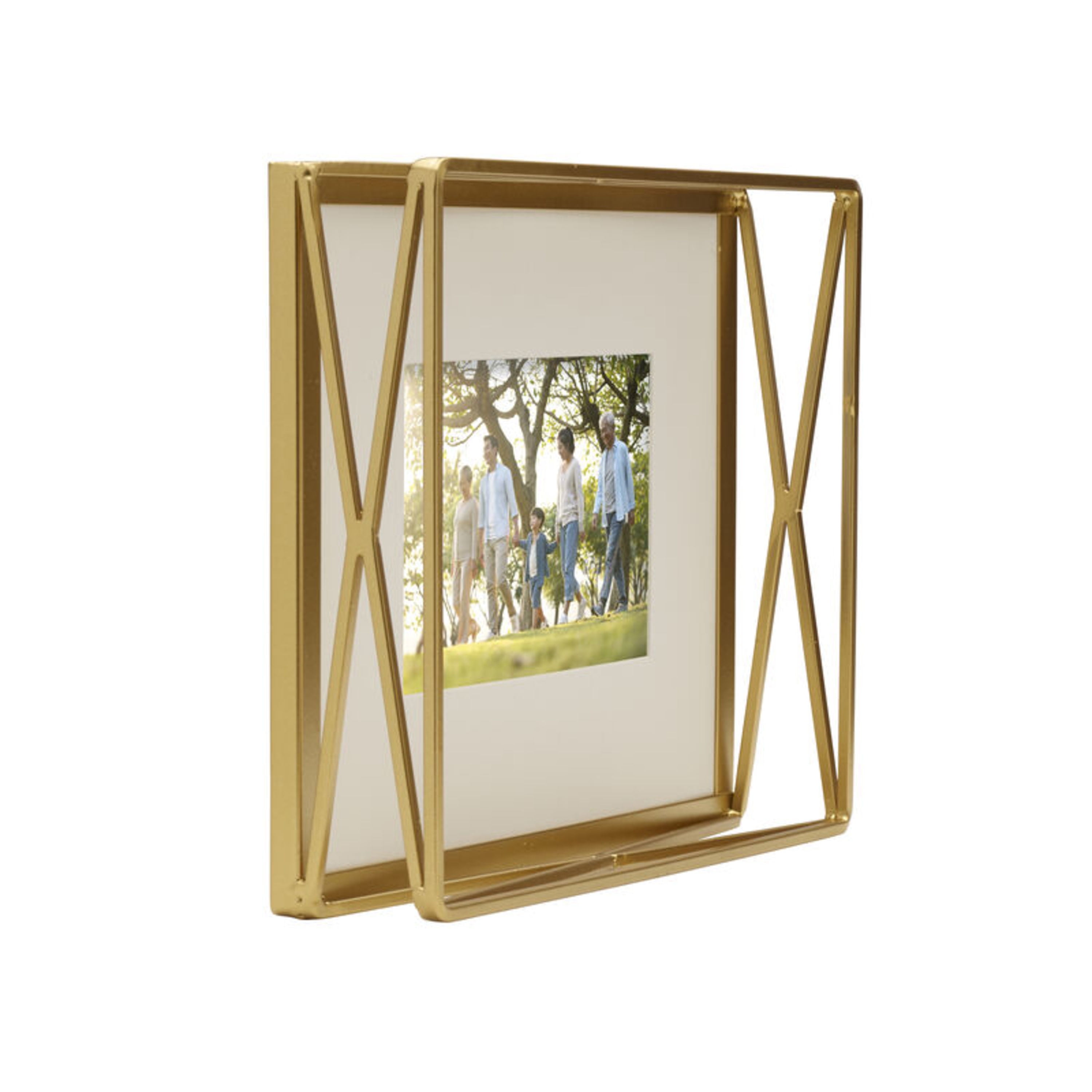 Gold Metal Picture Frame for 4 x 6 Inch Photos 6 x 7.75 Inches 