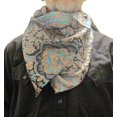 thumbnail image 2 of Paisley Silk Cowboy Wild Rag 34.5 Blue/Gold, 2 of 3