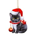 thumbnail image 2 of Ovzne 2D Acrylic Christmas Tree Cats Pendant – Funny Cat Ornaments, Multicolor Hanging Decorations For Christmas Trees, Indoor/Outdoor Festive Displays, 2 of 2