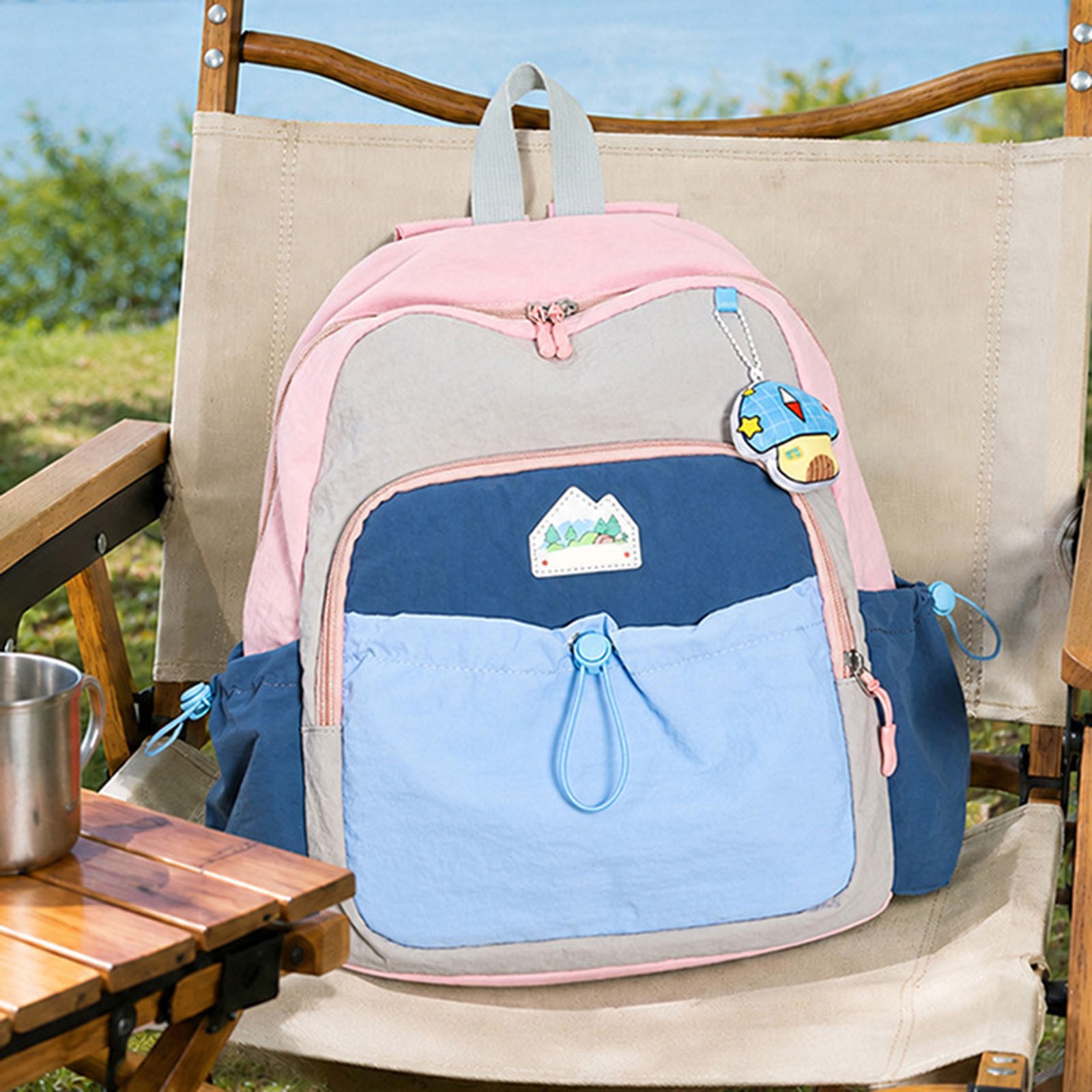 Mochila infantil para regreso a clases, color patchwork, para preescolar y niños pequeños, liviana, deportiva, para uso diario y commuting 5