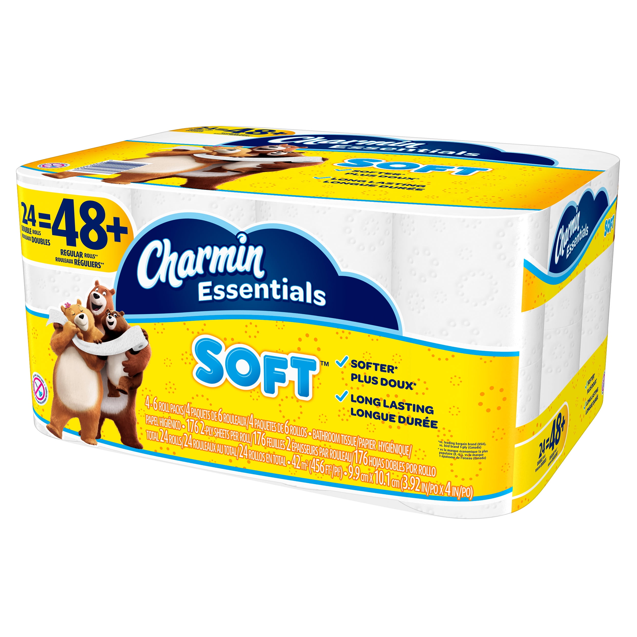 Charmin Essentials Toilet Paper, Soft, 24 Double Rolls - Walmart.com Charmin Essentials Toilet Paper, Soft, 24 Double Rolls - Walmart.com