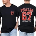 thumbnail image 2 of Psalm 67 God Bless You Double Sided Christian T-Shirt – Bible Verse Faith Graphic Tee, Religious Scripture Shirt Gift for Men & Women, 2 of 6