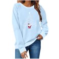 thumbnail image 3 of Danhjin Christmas Sweatshirts for Women Print Festive Fashion Crew Neck Pullover Tops Long Sleeve Loose Fall Winter Graphic Casual Comfy Soft Shirts, 3 of 6