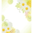 thumbnail image 3 of Flower Duvet Cover Set, Floral Daisies Abstract Oriental Details and Leaves with Sun Like Art Print, Decorative 3 Piece Bedding Set with 2 Pillow Shams, Queen Size, White and Yellow, by Ambesonne, 3 of 3