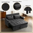 thumbnail image 5 of 56.9" Loveseat Sofa Pull-out Sofa Bed Sleeper Sofa with a Reversible Backrest Cushion, Side Pockets, Two USB Ports and a Phone Holder for Living Room, Black, 5 of 27