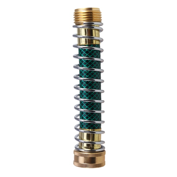 HOOWIFFY Heavy Duty Brass Garden Hose Connector with Quick Connect, Green Outdoor Watering Accessory
