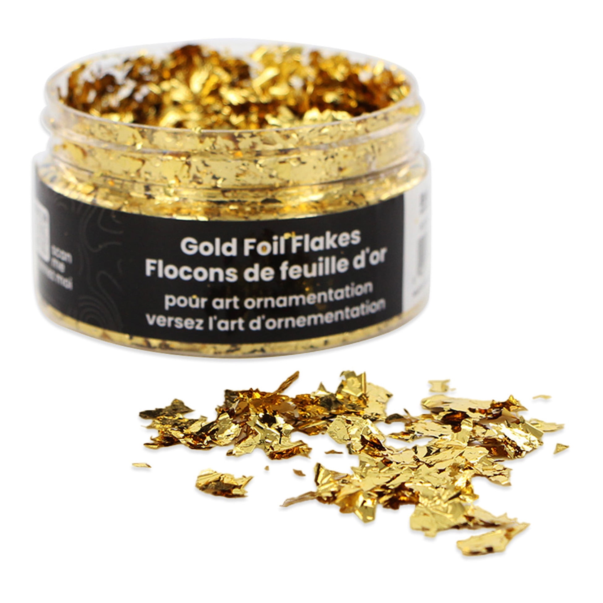 Flocons de feuille d'or UNIQUE CREATIV ART — 2 g (0,07 oz), Accents pour l'artisanat et l'art fluide