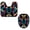 Multicolor 2, variant on PhooArto Toilet Lid Cover and U-Shaped Toilet Floor Mat Set of 2 Pieces, Abstract Art Geometric Pattern Toilet Mat Set, Machine Washable Seat Covers Non-Slip Absorbent Rugs