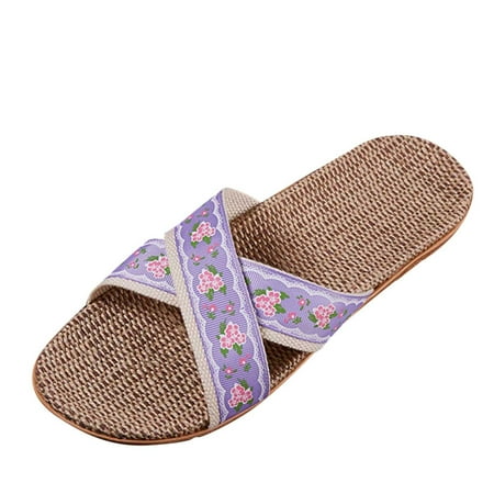 

House Slippers For Women Slippers For Fashion Ladies Women Breathable Bohemia Beach Slip On Shoes Flats Casual Sandals