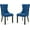 Blue, variant on Set of 2 Dining Chairs Leisure Padded Chair, Tufted Solid Wood Velvet Upholstered Dining Chair with Nailhead Trim& Ring Pull for Kitchen, Living Room