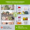 thumbnail image 3 of Vegetable Containers 5 Pack, Luxear Vegetable Storage Containers for Refrigerator, BPA Free with Lid & Colander Fruit Containers 0.7+1.35+2.3+3.8+5.8L Fridge Organizers White, 3 of 8