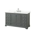 thumbnail image 6 of Wyndham Collection Wcs202060s-Qtz-Us3mxx Deborah 60" Free Standing Single Basin Vanity Set, 6 of 7