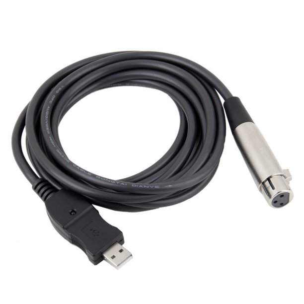 Xlr Female To Usb Male 3m 9ft Black Cable Cord Adapter Microphone Link Walmart Com Walmart Com
