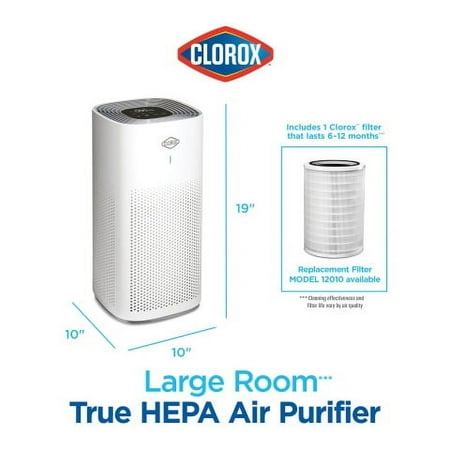 Hamilton Beach - Clorox Large Room HEPA Air Purifier - WHITE