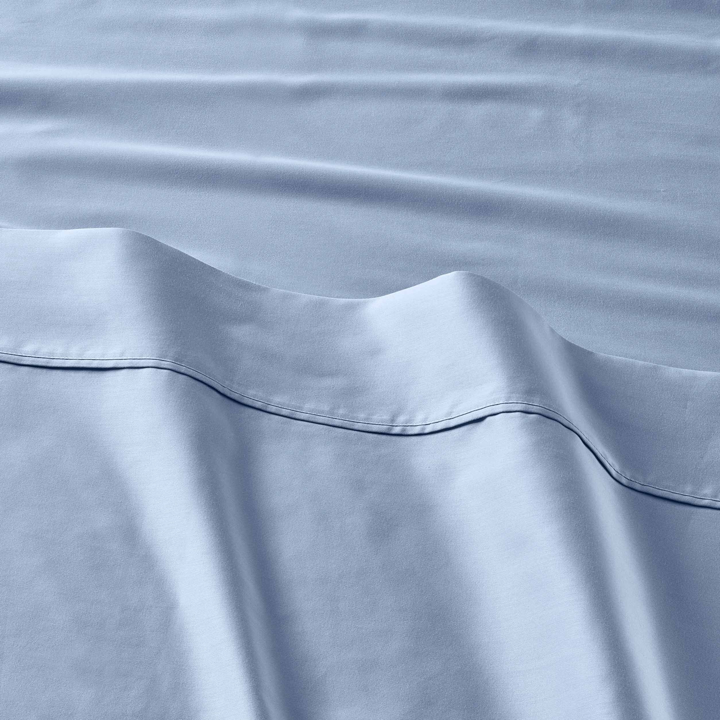 Better Homes & Gardens 100% Cotton Sateen 300 Thread Count Sheet Set, Full, Blue Water - image 4 of 6